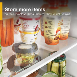 Whirlpool Flexible Storage Bin 17.6-cu ft Top-Freezer Refrigerator ( Black )