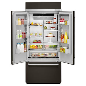 KitchenAid Standard-Depth 20.8-Cu. Feet 3 -Door Built-In French Door Refrigerator with Ice Maker ( Black Stainless Steel with PRINTSHIELD Finish )