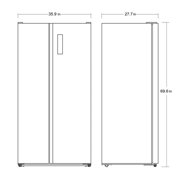 Impecca 18.8-cu ft Counter-Depth Side-by-Side Refrigerator Built-In ( White )