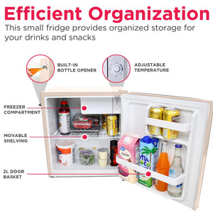 Frigidaire 1.6-cu ft Mini Fridge with Freezer ( Coral )