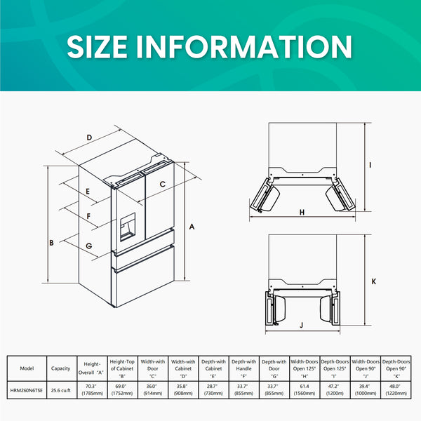 Hisense PureFlat Standard-Depth 25.6-cu ft 4 -Door Smart Compatible French Door Refrigerator with Ice Maker with Water and Ice Dispenser ( Stainless steel ) ENERGY STAR Certified