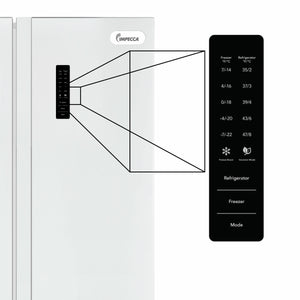 Impecca 18.8-cu ft Counter-Depth Side-by-Side Refrigerator Built-In ( White )