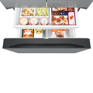 Samsung Standard-Depth Mega Capacity 30.5-cu ft 3 -Door Smart Compatible French Door Refrigerator with Ice Maker with Water and Ice Dispenser ( Fingerprint Resistant Stainless Steel ) ENERGY STAR Certified