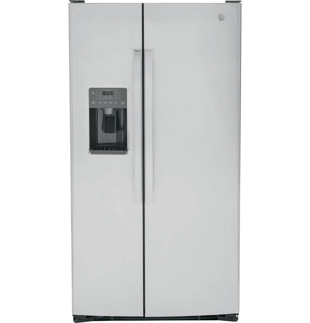 GE 25.3-cu ft Side-by-Side Refrigerator with Ice Maker ,Water and Ice Dispenser ( Stainless steel ) ENERGY STAR Certified