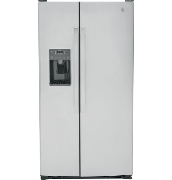 GE 25.3-cu ft Side-by-Side Refrigerator with Ice Maker ,Water and Ice Dispenser ( Stainless steel ) ENERGY STAR Certified