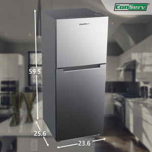 ConServ 10.1-cu ft Counter-Depth Top-Freezer Refrigerator ( Stainless Steel ) ENERGY STAR Certified