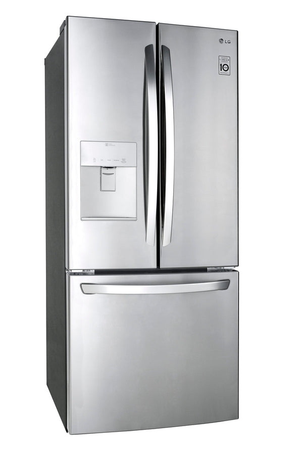 LG Standard-Depth 21.8-cu ft 3 -Door French Door Refrigerator with Ice Maker with Water and Ice Dispenser ( Stainless Steel ) ENERGY STAR Certified