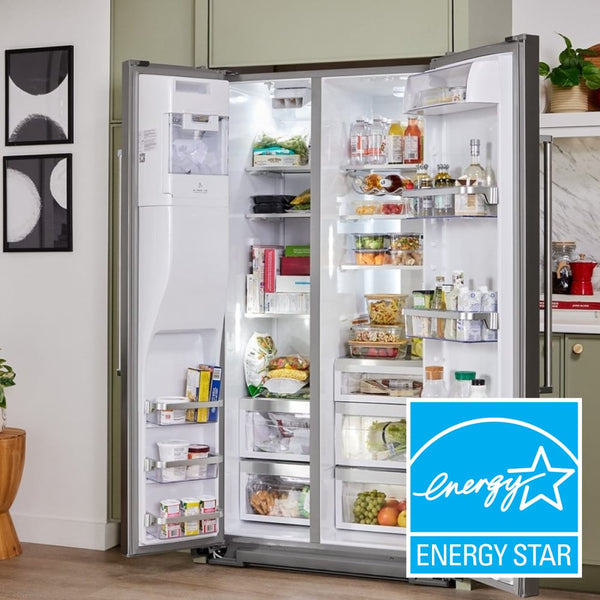 KitchenAid 24.8-cu ft Side-by-Side Refrigerator with Ice Maker ,Water and Ice Dispenser ( Black Stainless with PRINTSHIELD Finish ) ENERGY STAR Certified