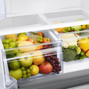 Samsung Counter-Depth 17.5-cu ft 3 -Door Smart Compatible French Door Refrigerator with Ice Maker ( Fingerprint Resistant Stainless Steel ) ENERGY STAR Certified