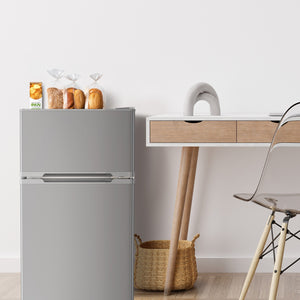 COWSAR 3.1-cu ft Mini Fridge with Freezer ( Grey )