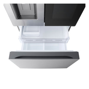 LG Standard-Depth InstaView 24.5-cu ft 3 -Door Smart Compatible French Door Refrigerator with Dual Ice Maker with Water and Ice Dispenser and Door within Door ( PrintProof Stainless Steel )