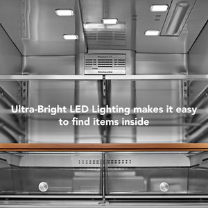 KitchenAid Standard-Depth 26.2-cu ft 4 -Door French Door Refrigerator with Ice Maker with Water and Ice Dispenser ( PrintShield Stainless )