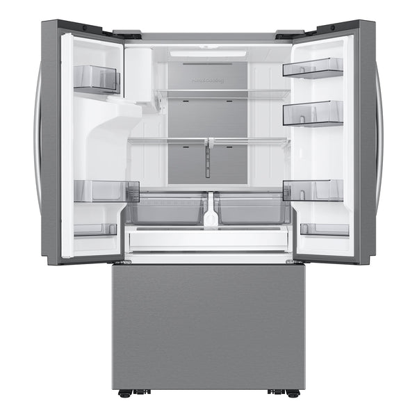 Samsung Standard-Depth Mega Capacity 30.5-cu ft 3 -Door Smart Compatible French Door Refrigerator Triple with Water and Ice Dispenser ( Fingerprint Resistant Stainless Steel ) ENERGY STAR Certified