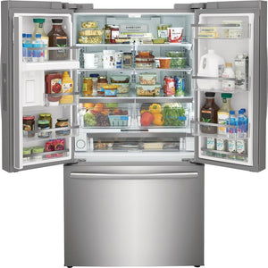 Frigidaire Gallery Counter-Depth 23.3-cu ft 3 -Door French Door Refrigerator with Ice Maker with Water Dispenser ( Fingerprint Resistant Stainless Steel ) ENERGY STAR Certified