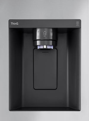 LG Standard-Depth 30.7-cu ft 3 -Door Smart Compatible French Door Refrigerator with Dual Ice Maker with Water and Ice Dispenser ( PrintProof Stainless Steel ) ENERGY STAR Certified