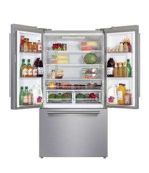Hamilton Beach Counter-Depth 20.3-cu ft 3 -Door French Door Refrigerator ( Stainless ) ENERGY STAR Certified