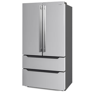 KoolMore Counter-Depth 22.5-cu ft 4 -Door French Door Refrigerator with Ice Maker ( Stainless steel )