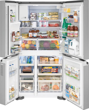 Frigidaire Gallery Counter-Depth 21.5-cu ft 4 -Door French Door Refrigerator with Ice Maker with Water and Ice Dispenser ( Fingerprint Resistant Stainless Steel ) ENERGY STAR Certified