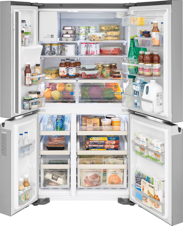 Frigidaire Gallery Counter-Depth 21.5-cu ft 4 -Door French Door Refrigerator with Ice Maker with Water and Ice Dispenser ( Fingerprint Resistant Stainless Steel ) ENERGY STAR Certified