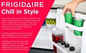 Frigidaire 1.6-cu ft Mini Fridge with Freezer ( Stainless Steel )