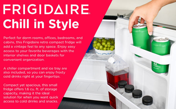 Frigidaire 1.6-cu ft Mini Fridge with Freezer ( Stainless Steel )