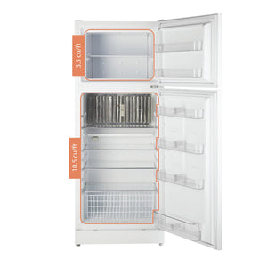 UNIQUE Off-Grid 14-cu ft Top-Freezer Refrigerator ( White )