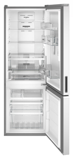 Whirlpool Garage-Ready 12.9-cu ft Counter-Depth Bottom-Freezer Refrigerator Ice Maker Optional (sold separately) ( Fingerprint Resistant Stainless Finish ) Garage Ready ENERGY STAR Certified