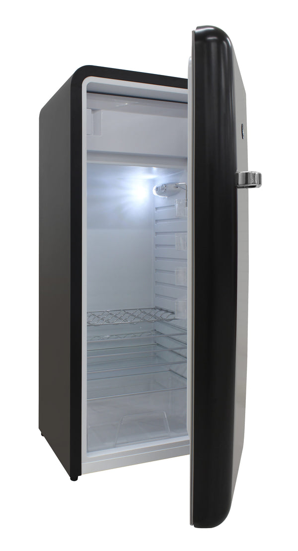 Brama 9.9-cu ft Counter-Depth Top-Freezer Refrigerator ( Black )
