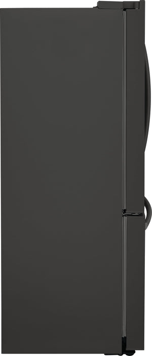Frigidaire Gallery Counter-Depth 22.6-cu ft 3 -Door French Door Refrigerator with Dual Ice Maker with Water and Ice Dispenser ( Fingerprint Resistant Black Stainless Steel ) ENERGY STAR Certified