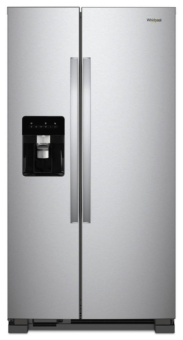Whirlpool 24.6-cu ft Side-by-Side Refrigerator with Ice Maker ,Water and Ice Dispenser ( Fingerprint Resistant Stainless Steel )