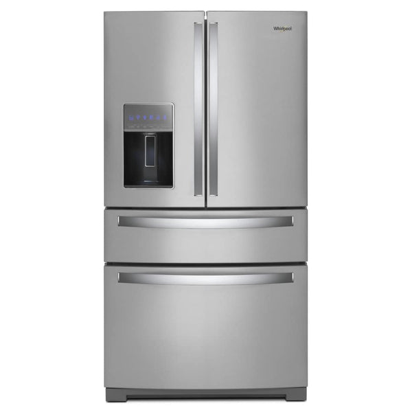 Whirlpool Standard-Depth 26-cu ft 4 -Door French Door Refrigerator with Ice Maker with Water and Ice Dispenser ( Fingerprint Resistant Stainless Steel )