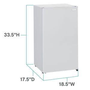 West Bend 3.3-cu ft Mini Fridge with Freezer ( White ) ENERGY STAR