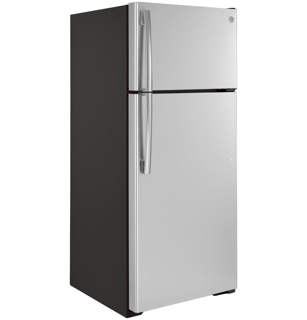 GE 17.5-cu ft Top-Freezer Refrigerator with Ice Maker ( Stainless Steel ) ENERGY STAR Certified