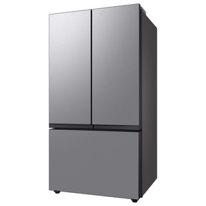 Samsung Bespoke Standard-Depth 30.1-cu ft 3 -Door Smart Compatible French Door Refrigerator with Dual Ice Maker with Water Dispenser ( Stainless Steel - All Panels ) ENERGY STAR Certified
