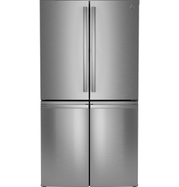 GE Profile Standard-Depth 28.3-cu ft 4 -Door Smart Compatible French Door Refrigerator with Ice Maker with Water Dispenser ( Stainless Steel ) ENERGY STAR Certified