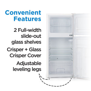 Commercial Cool 4.5-cu ft Built-In Mini Fridge with Freezer ( White )
