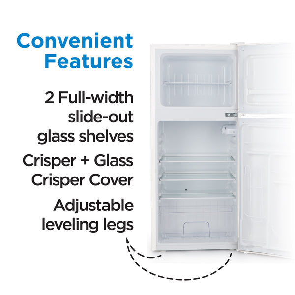 Commercial Cool 4.5-cu ft Built-In Mini Fridge with Freezer ( White )