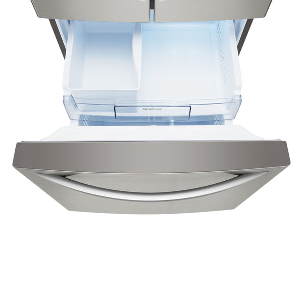 LG Standard-Depth 21.8-cu ft 3 -Door French Door Refrigerator with Ice Maker ( Stainless Steel )