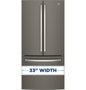 GE Standard-Depth 24.8-cu ft 3 -Door French Door Refrigerator with Ice Maker with Water Dispenser ( Slate ) ENERGY STAR Certified