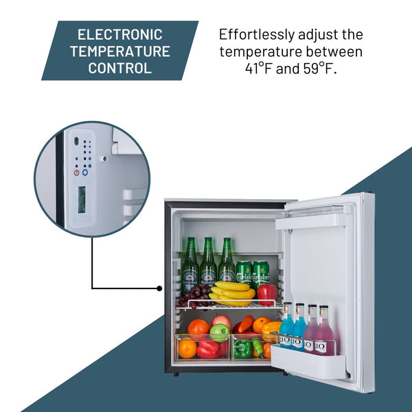 Equator Advanced Appliances 2.82-cu ft Built-In Mini Fridge with Freezer ( Silver )