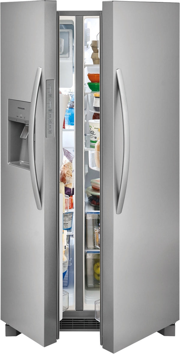 Frigidaire 25.6-cu ft Side-by-Side Refrigerator with Ice Maker ,Water and Ice Dispenser ( Stainless steel ) ENERGY STAR Certified