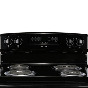 Amana 18.2-cu ft Top-Freezer Refrigerator & Electric Range Suit in Black