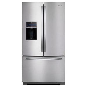 Whirlpool Standard-Depth 26.8-cu ft 3 -Door French Door Refrigerator with Ice Maker with Water and Ice Dispenser ( Fingerprint Resistant Stainless Steel ) ENERGY STAR Certified