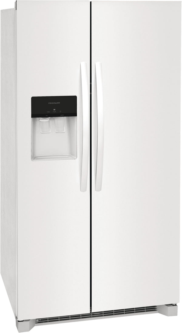 Frigidaire 25.6-cu ft Side-by-Side Refrigerator with Ice Maker ,Water and Ice Dispenser ( White ) ENERGY STAR Certified
