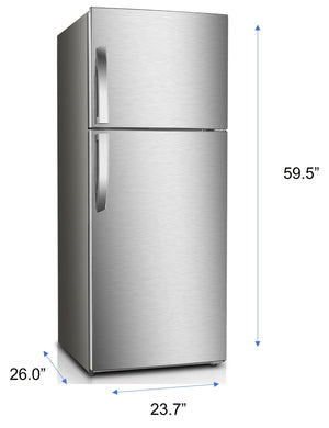 Premium Levella 10.0-cu ft Counter-Depth Top-Freezer Refrigerator ( Stainless steel )