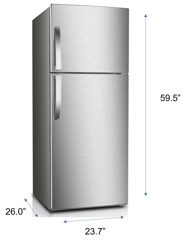 Premium Levella 10.0-cu ft Counter-Depth Top-Freezer Refrigerator ( Stainless steel )
