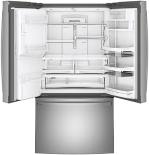 GE Profile Standard-Depth 27.8-cu ft 3 -Door French Door Refrigerator with Ice Maker with Water and Ice Dispenser ( Stainless Steel ) ENERGY STAR Certified