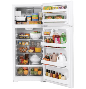 GE 17.5-cu ft Top-Freezer Refrigerator with Ice Maker ( White ) ENERGY STAR Certified