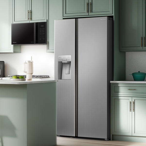 Hisense 29.1-cu ft Side-by-Side Refrigerator with Ice Maker ,Water and Ice Dispenser ( Stainless steel )