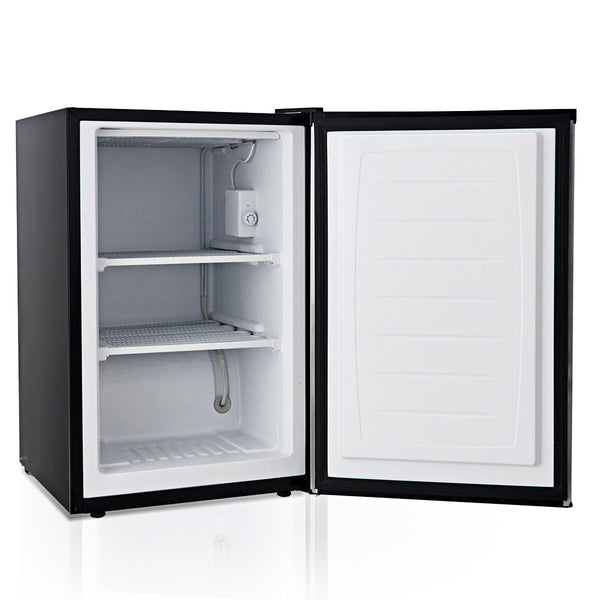 Costway 3-cu ft Mini Fridge with Freezer ( Silver )